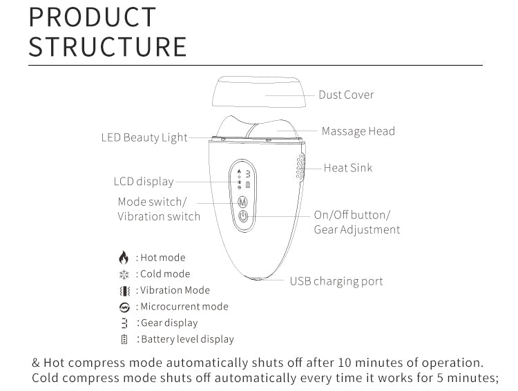 Hot & Cold Lifting Rejuvenating Beauty Device