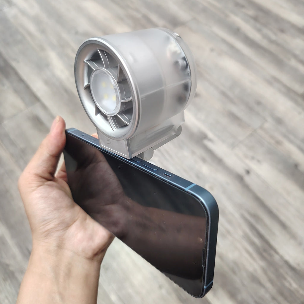 Magnetic Fan with Fill Light, 2-in-1 Design